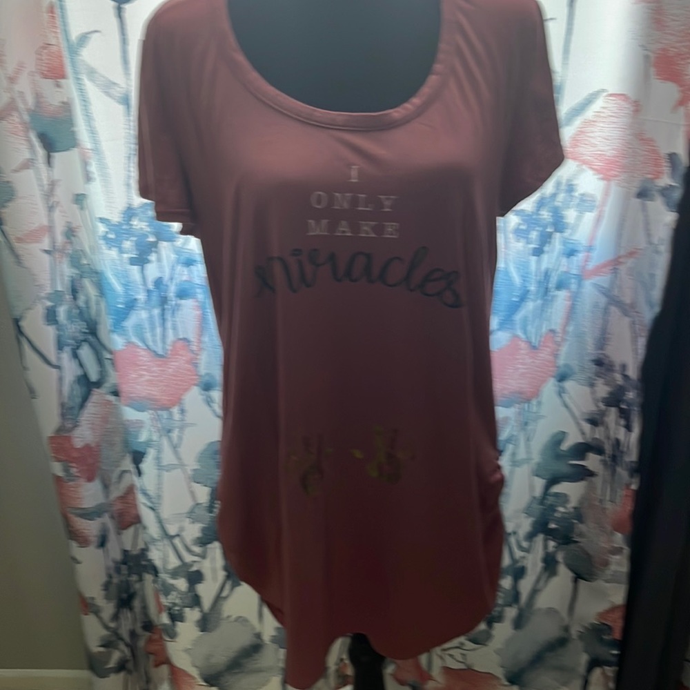 Maternity XL “I Only Make Miracles” shirt.